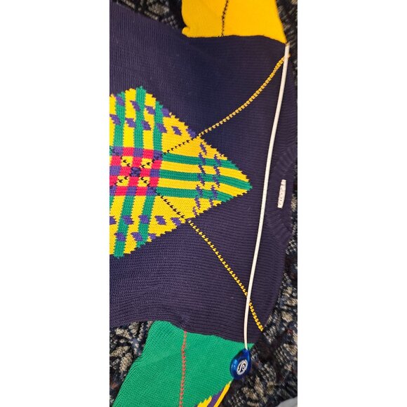 Vintage Ugly Christmas Sweater Izod Size L100% Cotton Unisex Knit Pullover 90s C - Picture 9 of 14